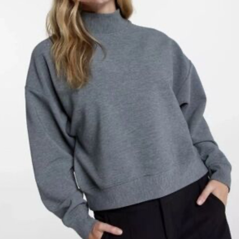 Calia Wedge Funnel Pullover Dark Heather Grey M